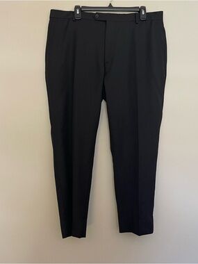 Pronto Uomo Platinum Black Men's Wool Dress Pants